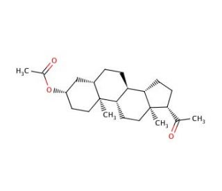 5&alpha;-Pregnan-3&beta;-ol-20-one 3&beta;-acetate (CAS 906-83-2) - chemical structure image