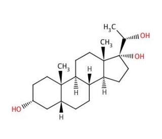 5&beta;-Pregnane-3&alpha;,17&alpha;,20&alpha;-triol (CAS 1098-45-9) - chemical structure image