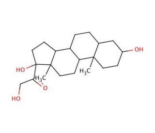 5&beta;-Pregnane-3&alpha;,17&alpha;,21-triol-20-one (CAS 68-60-0) - chemical structure image
