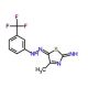 (5E)-2-imino-4-methyl-1,3-thiazol-5(2H)-one [3-(trifluoromethyl)phenyl]hydrazone - chemical structure image
