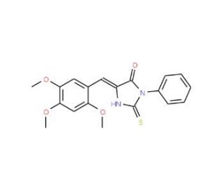 (5E)-2-Mercapto-3-phenyl-5-(2,4,5-trimethoxy-benzylidene)-3,5-dihydro-4H-imidazol-4-one - chemical structure image
