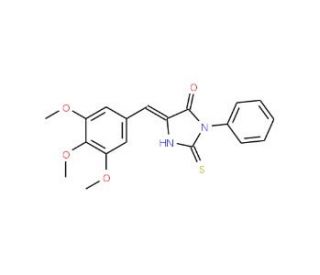 (5E)-2-Mercapto-3-phenyl-5-(3,4,5-trimethoxy-benzylidene)-3,5-dihydro-4H-imidazol-4-one - chemical structure image