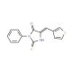 (5E)-2-Mercapto-3-phenyl-5-(3-thienylmethylene)-3,5-dihydro-4H-imidazol-4-one - chemical structure image