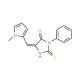 (5E)-2-Mercapto-5-[(1-methyl-1H-pyrrol-2-yl)-methylene]-3-phenyl-3,5-dihydro-4H-imidazol-4-one - chemical structure image
