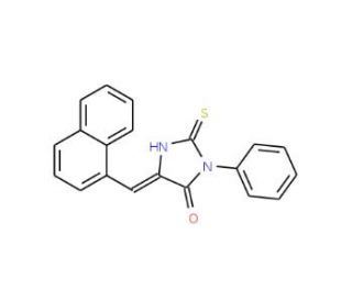 (5E)-2-Mercapto-5-(1-naphthylmethylene)-3-phenyl-3,5-dihydro-4H-imidazol-4-one - chemical structure image