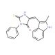 (5E)-2-Mercapto-5-[(2-methyl-1H-indol-3-yl)-methylene]-3-phenyl-3,5-dihydro-4H-imidazol-4-one - chemical structure image