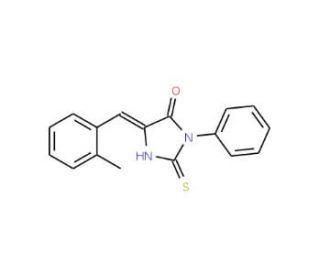 (5E)-2-Mercapto-5-(2-methylbenzylidene)-3-phenyl-3,5-dihydro-4H-imidazol-4-one - chemical structure image