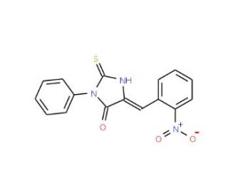 (5E)-2-Mercapto-5-(2-nitrobenzylidene)-3-phenyl-3,5-dihydro-4H-imidazol-4-one - chemical structure image