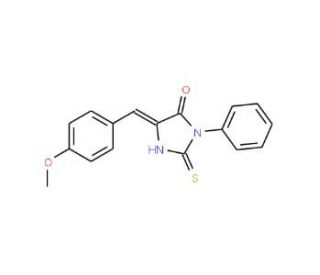 (5E)-2-Mercapto-5-(4-methoxybenzylidene)-3-phenyl-3,5-dihydro-4H-imidazol-4-one - chemical structure image