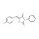 (5E)-2-Mercapto-5-(4-methylbenzylidene)-3-phenyl-3,5-dihydro-4H-imidazol-4-one - chemical structure image