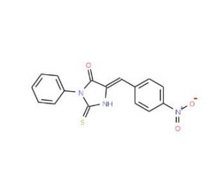 (5E)-2-Mercapto-5-(4-nitrobenzylidene)-3-phenyl-3,5-dihydro-4H-imidazol-4-one - chemical structure image