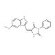 (5E)-2-Mercapto-5-[(5-methoxy-1H-indol-3-yl)-methylene]-3-phenyl-3,5-dihydro-4H-imidazol-4-one - chemical structure image