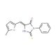 (5E)-2-Mercapto-5-[(5-methyl-2-furyl)methylene]-3-phenyl-3,5-dihydro-4H-imidazol-4-one - chemical structure image