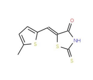 (5E)-2-Mercapto-5-[(5-methyl-2-thienyl)methylene]-1,3-thiazol-4(5H)-one - chemical structure image