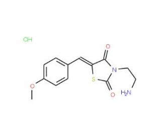 (5E)-3-(2-aminoethyl)-5-(4-methoxybenzylidene)-1,3-thiazolidine-2,4-dione hydrochloride (CAS 100795-92-4) - chemical structur
