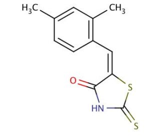 (5E)-5-(2,4-dimethylbenzylidene)-2-mercapto-1,3-thiazol-4(5H)-one (CAS 4818-22-8) - chemical structure image