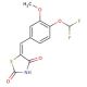(5E)-5-{[4-(difluoromethoxy)-3-methoxyphenyl]methylidene}-1,3-thiazolidine-2,4-dione - chemical structure image