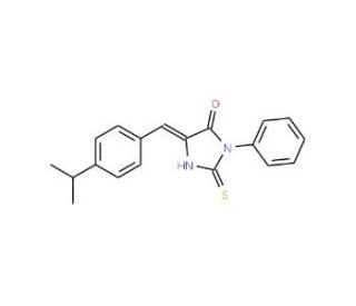 (5E)-5-(4-Isopropylbenzylidene)-2-mercapto-3-phenyl-3,5-dihydro-4H-imidazol-4-one - chemical structure image