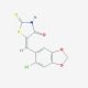 (5E)-5-[(6-chloro-1,3-benzodioxol-5-yl)methylene]-2-mercapto-1,3-thiazol-4(5H)-one (CAS 292172-54-4) - chemical structure ima
