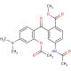 5′-Acetamido-2-acetoxy-4-dimethylamino-2′-methoxycarbonyl-benzophenone (CAS 351421-18-6) - chemical structure image