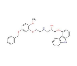 5&prime;-Benzyloxy Carvedilol (CAS 887353-00-6) - chemical structure image