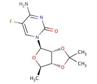 5′-Deoxy-5-fluoro-2′,3′-O-isopropylidenecytidine (CAS 66335-37-3) - chemical structure image