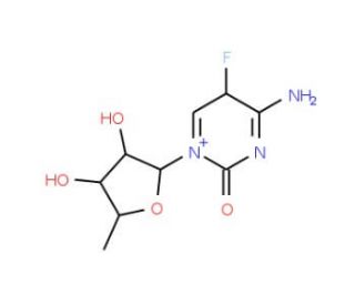 5&prime;-Deoxy-5-fluorocytidine-13C,15N2 - chemical structure image