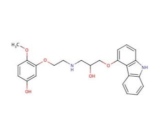 5&prime;-Hydroxyphenyl Carvedilol (CAS 142227-51-8) - chemical structure image