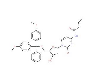 5&prime;-O-(4,4&prime;-Dimethoxytrityl)-N4-isobutyryl-2&prime;-deoxycytidine (CAS 100898-62-2) - chemical structure image