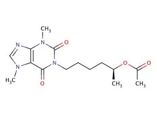 5&prime;-O-Acetyl (R)-Lisofylline - chemical structure image