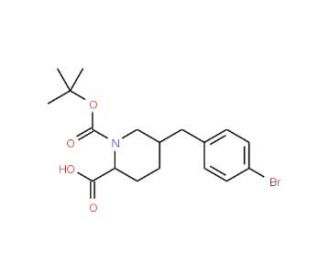 (5R)-1-Boc-5-(4-Bromo-benzyl)-L-Pipecolinic acid - chemical structure image
