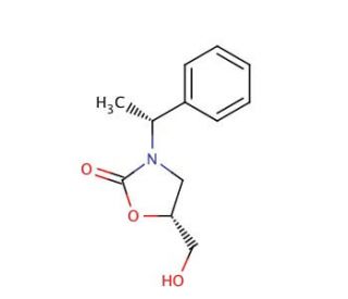 (5R)-(Hydroxymethyl-3-[(1R)-1-phenylethyl]-2-oxazolidinone (CAS 480424-73-5) - chemical structure image