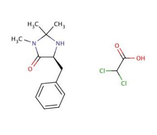 (5S)-(&minus;)-2,2,3-Trimethyl-5-benzyl-4-imidazolidinone dichloroacetic acid (CAS 345358-20-5) - chemical structure image