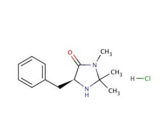(5S)-(&minus;)-2,2,3-Trimethyl-5-benzyl-4-imidazolidinone monohydrochloride (CAS 278173-23-2) - chemical structure image