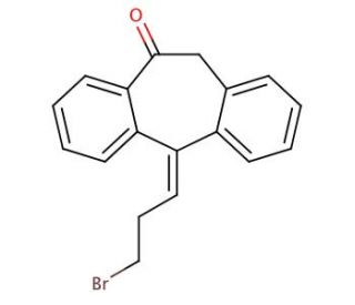 (5Z)-5-(3-Bromopropylidene)-5,11-dihydro-10H-dibenzo[a,d]cyclohepten-10-one (CAS 156458-92-3) - chemical structure image