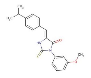 (5Z)-5-(4-isopropylbenzylidene)-3-(3-methoxyphenyl)-2-thioxoimidazolidin-4-one - chemical structure image