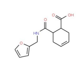 6-{[(2-Furylmethyl)amino]carbonyl}-3-cyclohexene-1-carboxylic acid - chemical structure image