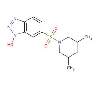 6-[(3,5-dimethylpiperidin-1-yl)sulfonyl]-1H-1,2,3-benzotriazol-1-ol - chemical structure image