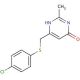 6-{[(4-Chlorophenyl)sulfanyl]methyl}-2-methyl-4-pyrimidinol (CAS 886361-45-1) - chemical structure image