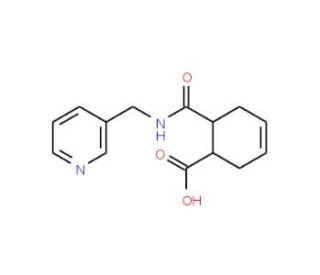 6-[(Pyridin-3-ylmethyl)-carbamoyl]-cyclohex-3-enecarboxylic acid - chemical structure image