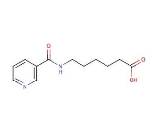 6-[(Pyridine-3-carbonyl)-amino]-hexanoic acid - chemical structure image