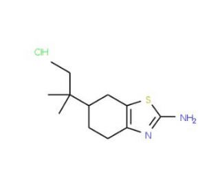 6-(1,1-Dimethyl-propyl)-4,5,6,7-tetrahydro-benzothiazol-2-ylamine hydrochloride - chemical structure image
