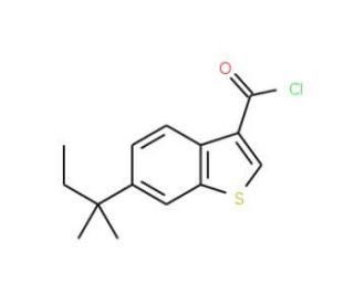 6-(1,1-dimethylpropyl)-1-benzothiophene-3-carbonyl chloride - chemical structure image