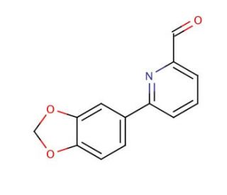 6-(1,3-Benzodioxol-5-yl)-2-pyridinecarboxaldehyde (CAS 834884-78-5) - chemical structure image