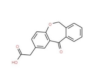 6,11-Dihydro-11-oxo-dibenz[b,e]oxepin-2-acetic acid (CAS 55453-87-7) - chemical structure image