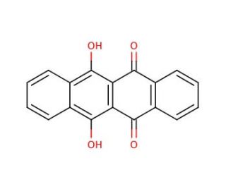 6,11-Dihydroxy-5,12-naphthacenedione (CAS 1785-52-0) - chemical structure image