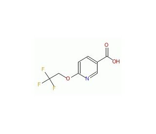 6-(2,2,2-Trifluoroethoxy)pyridine-3-carboxylic acid (CAS 175204-90-7) - chemical structure image