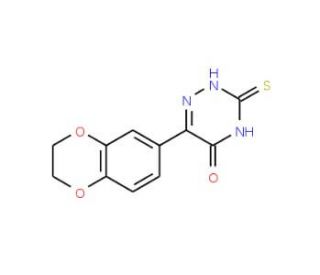 6-(2,3-dihydro-1,4-benzodioxin-6-yl)-3-thioxo-3,4-dihydro-1,2,4-triazin-5(2H)-one - chemical structure image