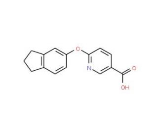 6-(2,3-dihydro-1H-inden-5-yloxy)nicotinic acid - chemical structure image