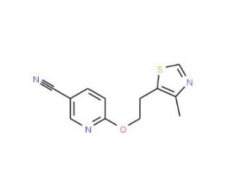 6-[2-(4-Methyl-1,3-thiazol-5-yl)ethoxy]-nicotinonitrile - chemical structure image